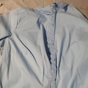 Liz Claiborne Men's Sky Blue Casual Button Down Shirt